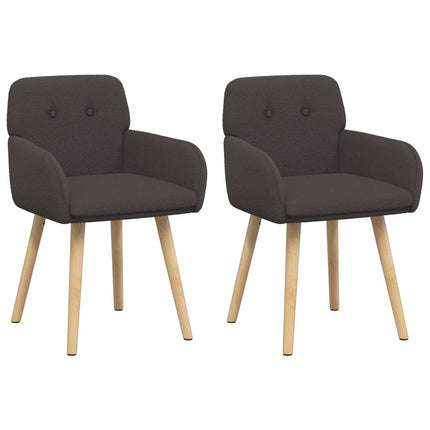 Matstolar 2 pcs Bouclé Mörkgrå 59 x 57 x 85 cm