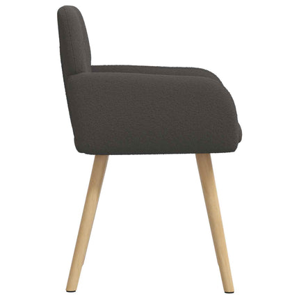Matstolar 2 pcs Bouclé Mörkgrå 59 x 57 x 85 cm