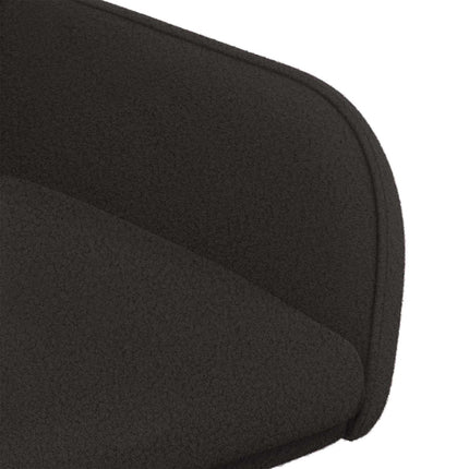 Matstolar 2 st Bouclé Svart 59 x 57 x 85 cm