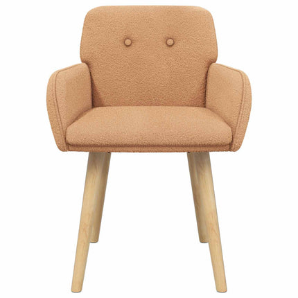 Matstolar 2 st Bouclé Beige 59 x 57 x 85 cm