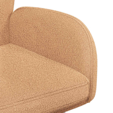 Svängande Matstolar 2 st Bouclé Beige 54 x 58 x 87 cm