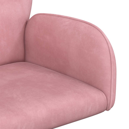 Svanstol 54 x 55 x 90 cm Rosa Sammet