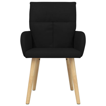 Matstolar 2 st Tyg Svart 60 x 56 x 96 cm