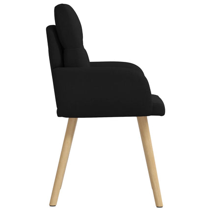 Matstolar 2 st Tyg Svart 60 x 56 x 96 cm