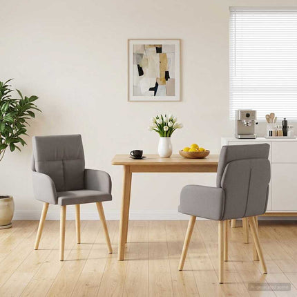 Matstolar 2 pcs Tyg Taupe 60 x 56 x 96 cm