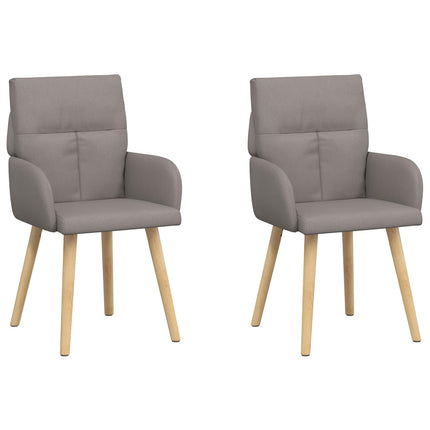 Matstolar 2 pcs Tyg Taupe 60 x 56 x 96 cm