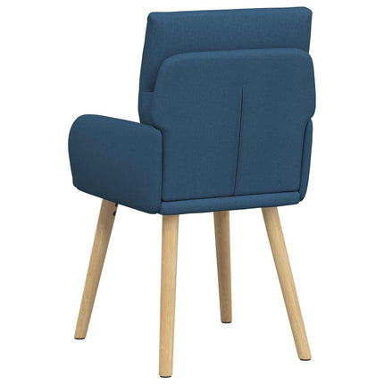 Matstolar 2 st Tyg Blå 60 x 56 x 96 cm