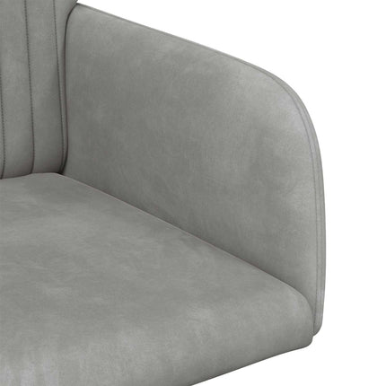 Matstolar 2 pcs Sammet Ljusgrå 55 x 50 x 84 cm