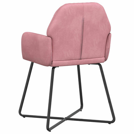 Matstolar 2 st Sammet Rosa 55 x 50 x 84 cm