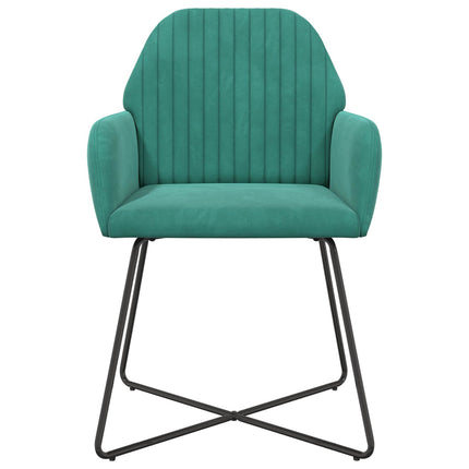 Matstolar 2 st Sammet Turkos 55 x 50 x 84 cm