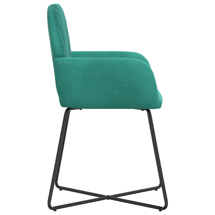 Matstolar 2 st Sammet Turkos 55 x 50 x 84 cm