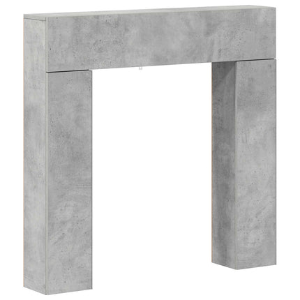 Eldstadsram Betonggrå 102 x 18 x 100,5 cm Konstruerat trä