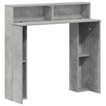 Eldstadsram Betonggrå 102 x 18 x 100,5 cm Konstruerat trä
