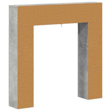 Eldstadsram Betonggrå 102 x 18 x 100,5 cm Konstruerat trä
