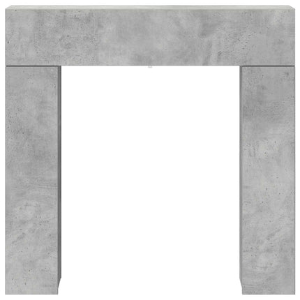 Eldstadsram Betonggrå 102 x 18 x 100,5 cm Konstruerat trä