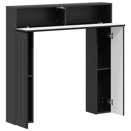 Eldstadsram Svart 102 x 18 x 100,5 cm Konstruerat trä