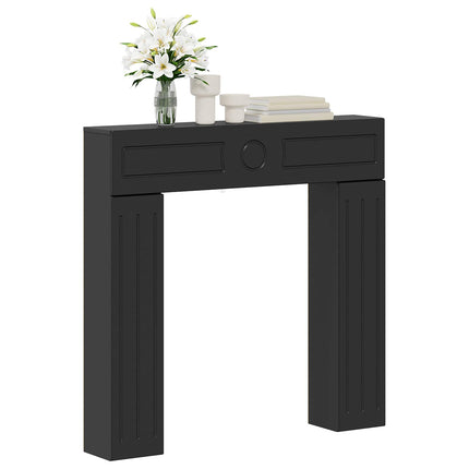 Eldstadsram Svart 102 x 18 x 100,5 cm Konstruerat trä