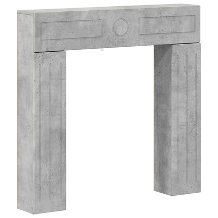 Eldstadsram Betonggrå 102 x 18 x 100,5 cm Konstruerat trä