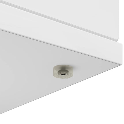 Eldstadsram Vit högglans 100 x 20 x 100 cm Konstruerat trä