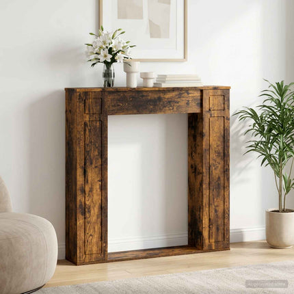 Eldstadsram Rökt ek 100 x 20 x 100 cm Konstruerat trä