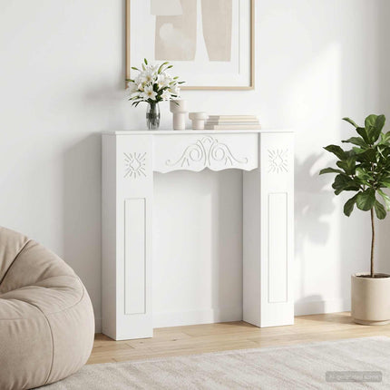 Eldstadsram Vit 102 x 20 x 102 cm Konstruerat trä