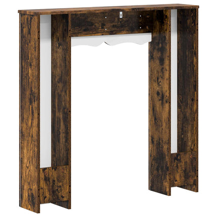 Eldstadsram Rökt ek 102 x 20 x 102 cm Konstruerat trä