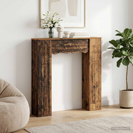 Eldstadsram Gammalt trä 102 x 20 x 102 cm Konstruerat trä