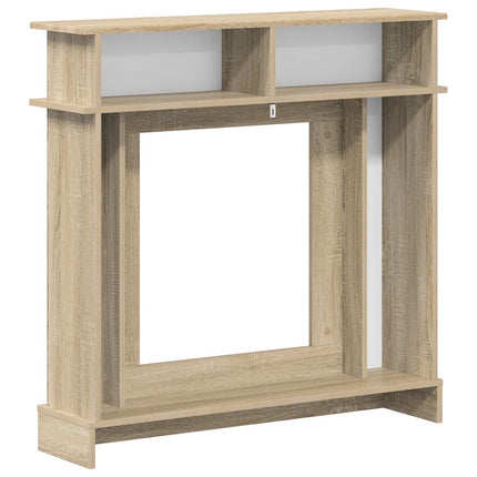 Eldstadsram Sonoma-ek 102 x 26 x 100 cm Konstruerat trä