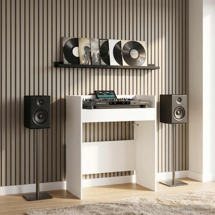 DJ-bord Vit 102 x 45 x 102 cm Konstruerat trä