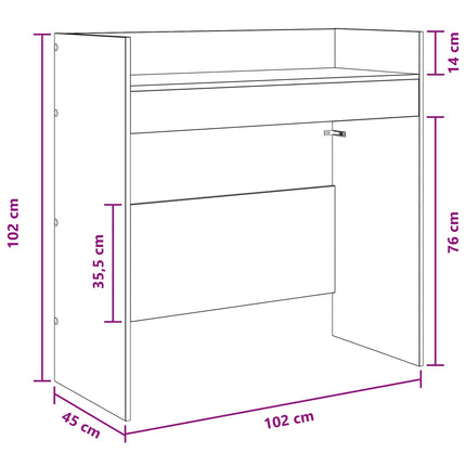 DJ-bord Vit 102 x 45 x 102 cm Konstruerat trä