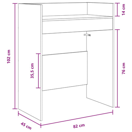 DJ-bord Rökt ek 82 x 45 x 102 cm Konstruerat trä