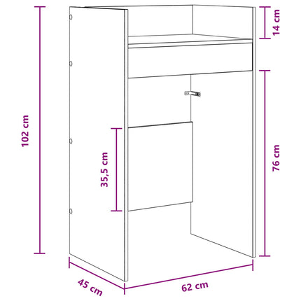 DJ-bord Svart ek 62 x 45 x 102 cm Konstruerat trä