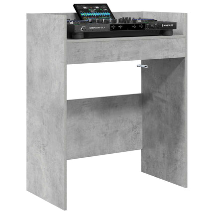 DJ-bord Betonggrå 62 x 45 x 102 cm Konstruerat trä