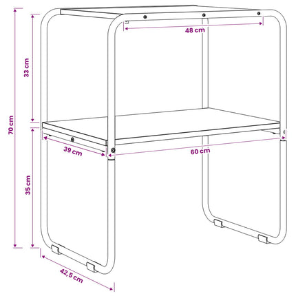 Konsolbord Artisan-ek 60 x 42,5 x 70 cm Konstruerat trä