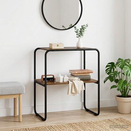 Konsolbord Rökt ek 80 x 42,5 x 70 cm Konstruerat trä