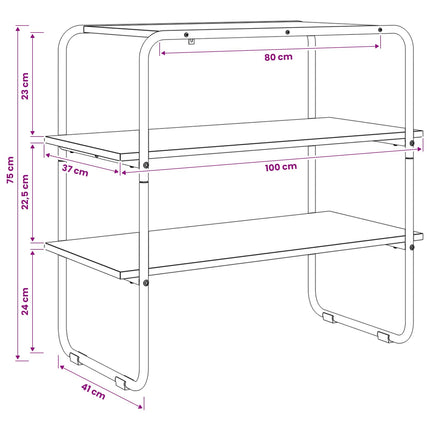 Konsolbord Sonoma-ek 100 x 41 x 75 cm Konstruerat trä
