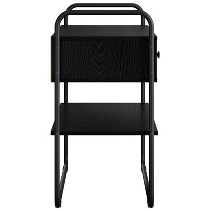 Konsolbord Svart ek 80 x 40 x 75 cm Konstruerat trä