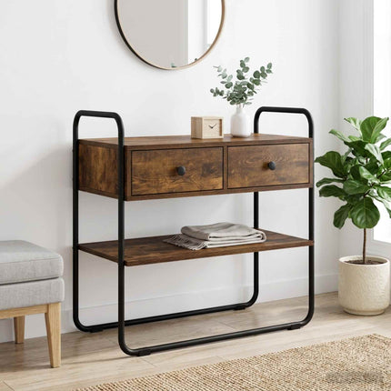Konsolbord Rökt ek 100 x 40 x 75 cm Konstruerat trä