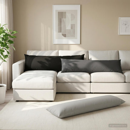 Kasta Kudde 2 st HEERLEN Svart 40 x 145 cm Polyester