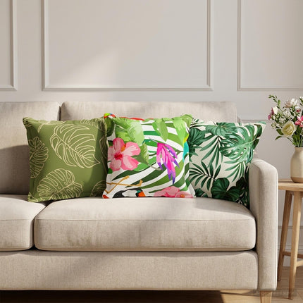 Kasta Kudde 6 st HOUTEN Bladmönster 35 x 35 cm Polyester