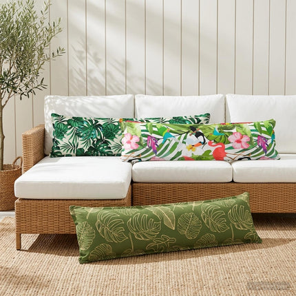 Kasta Kudde HOUTEN Bladdesign 40 x 145 cm Polyester