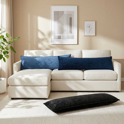 Kasta Kudde HOUTEN Mörkblå 40 x 145 cm Flanell