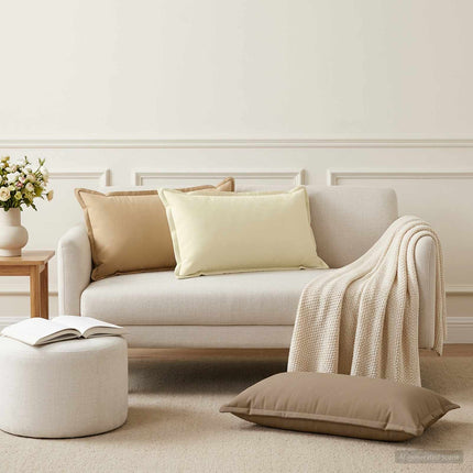 Kasta Kudde 6 st HOUTEN Taupe 40 x 70 cm Polyester