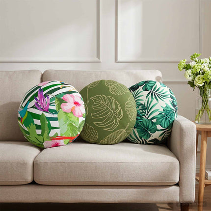 Kasta Kudde 2 st HEERLEN Bladmönster Diam. 40 cm Polyester