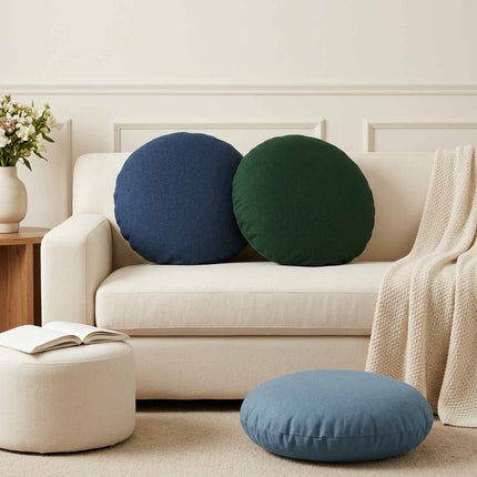 Kasta Kudde 2 st HEERLEN Jeansblå Diam. 50 cm Tyg