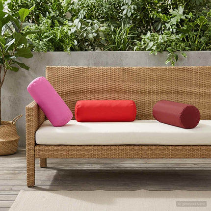 Kasta Kudde 6 st HEERLEN Vinröd Diam. 15 x 40 cm Polyester