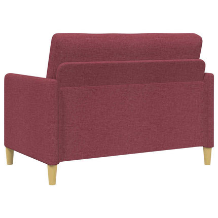 Soffgrupp med förvaring 2 pcs Vinröd Polyester