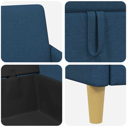 Soffgrupp med förvaring 2 pcs Blå Polyester