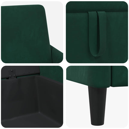Soffgrupp med förvaring 2 st Mörkgrön Polyester