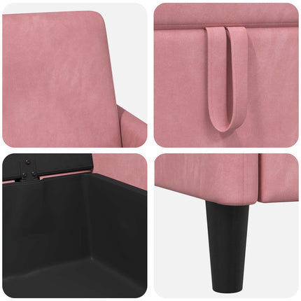 Soffgrupp med förvaring 2 st Rosa Polyester